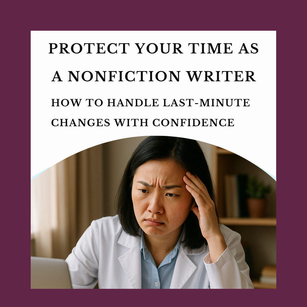 Protect Your Time as a Nonfiction Writer: How to Handle Last-Minute Changes with Confidence